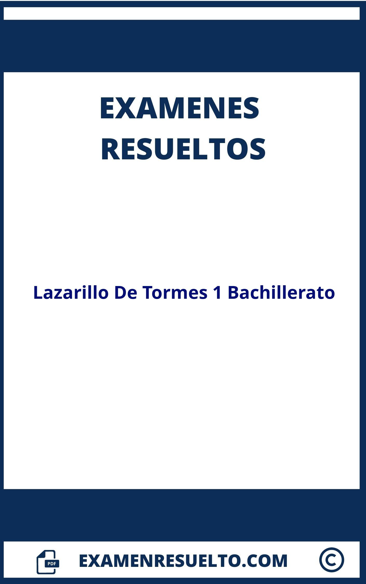 Examen Lazarillo De Tormes 1 Bachillerato Resuelto