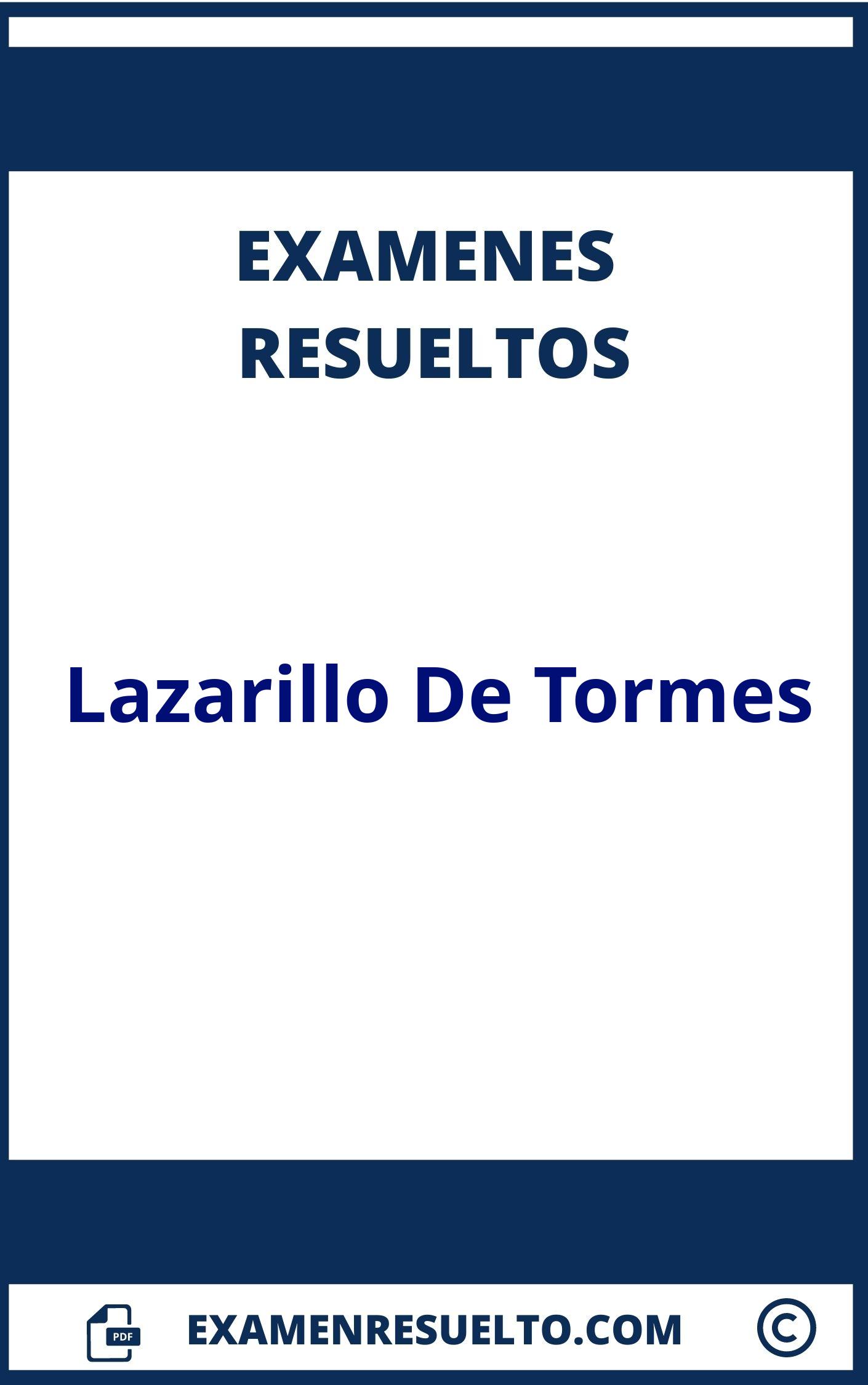 Examen Lazarillo De Tormes Resuelto