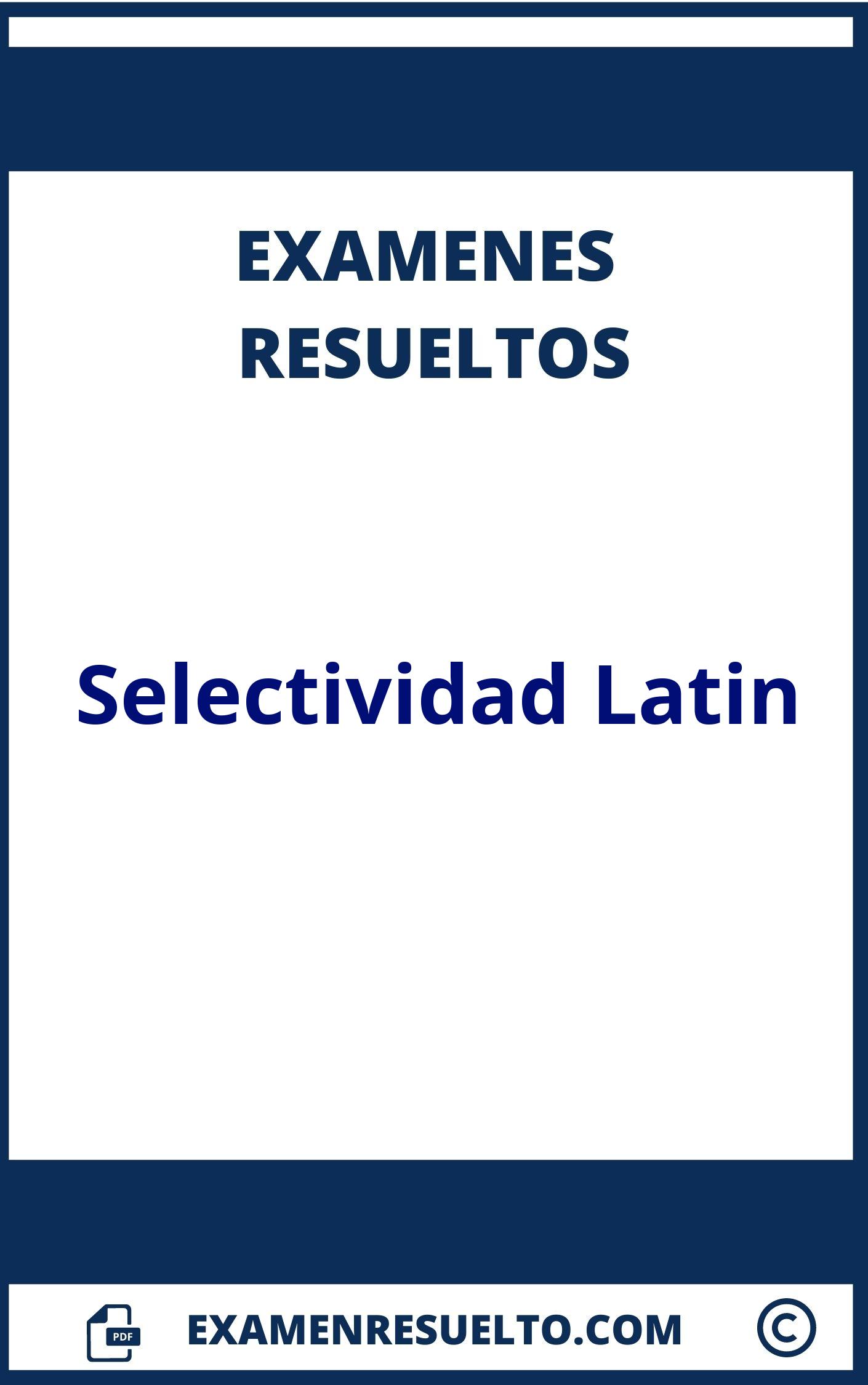 Examen Selectividad Latin Resuelto