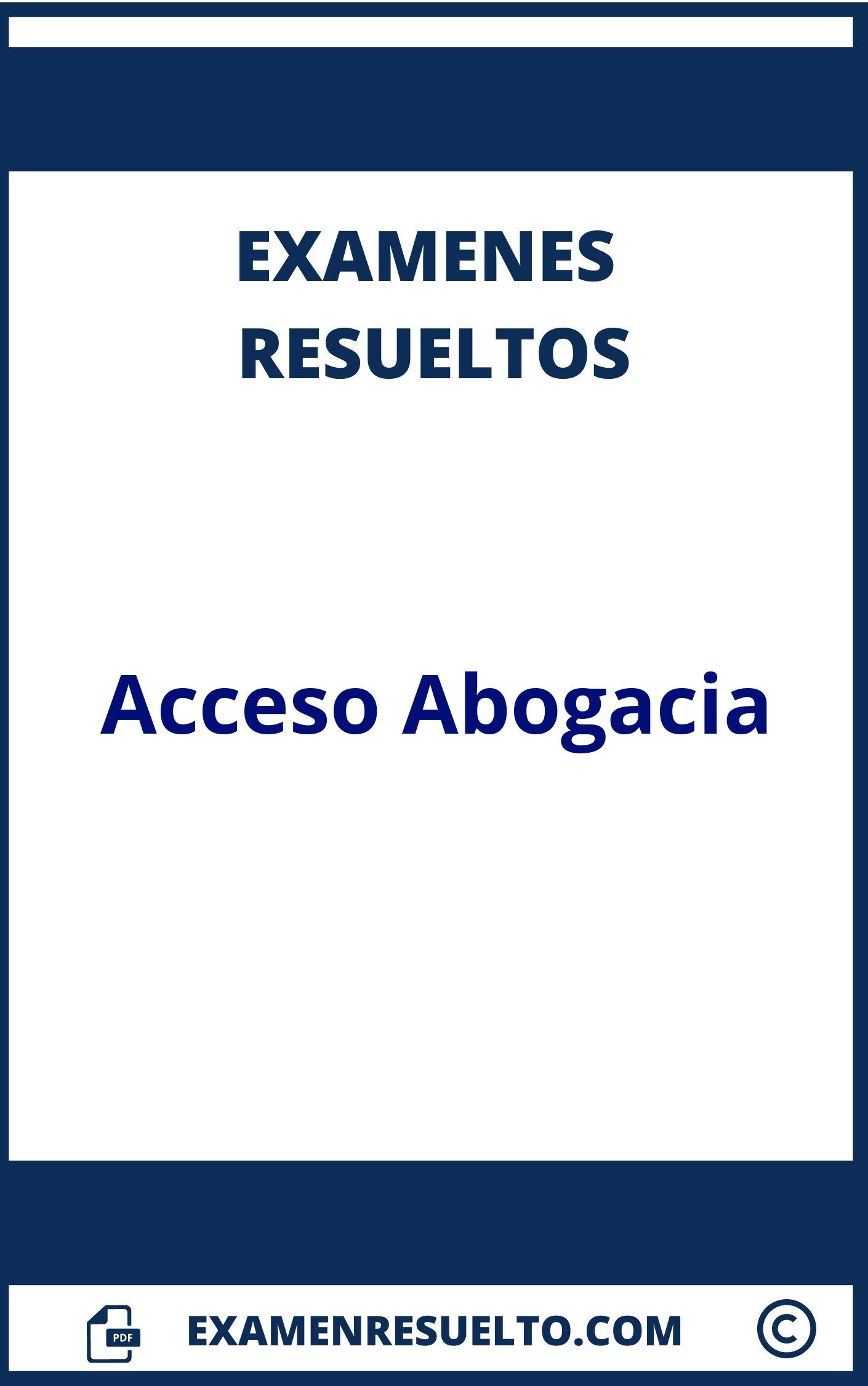 Examenes Acceso Abogacia Resueltos