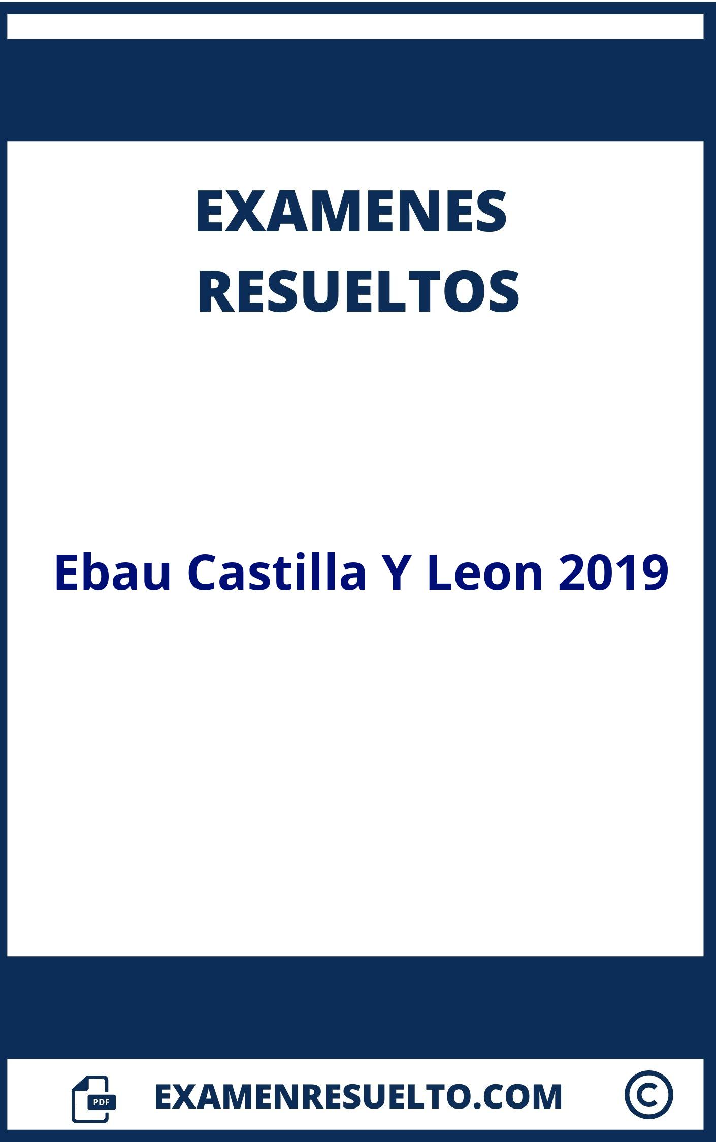 Examenes Ebau Castilla Y Leon 2019 Resueltos