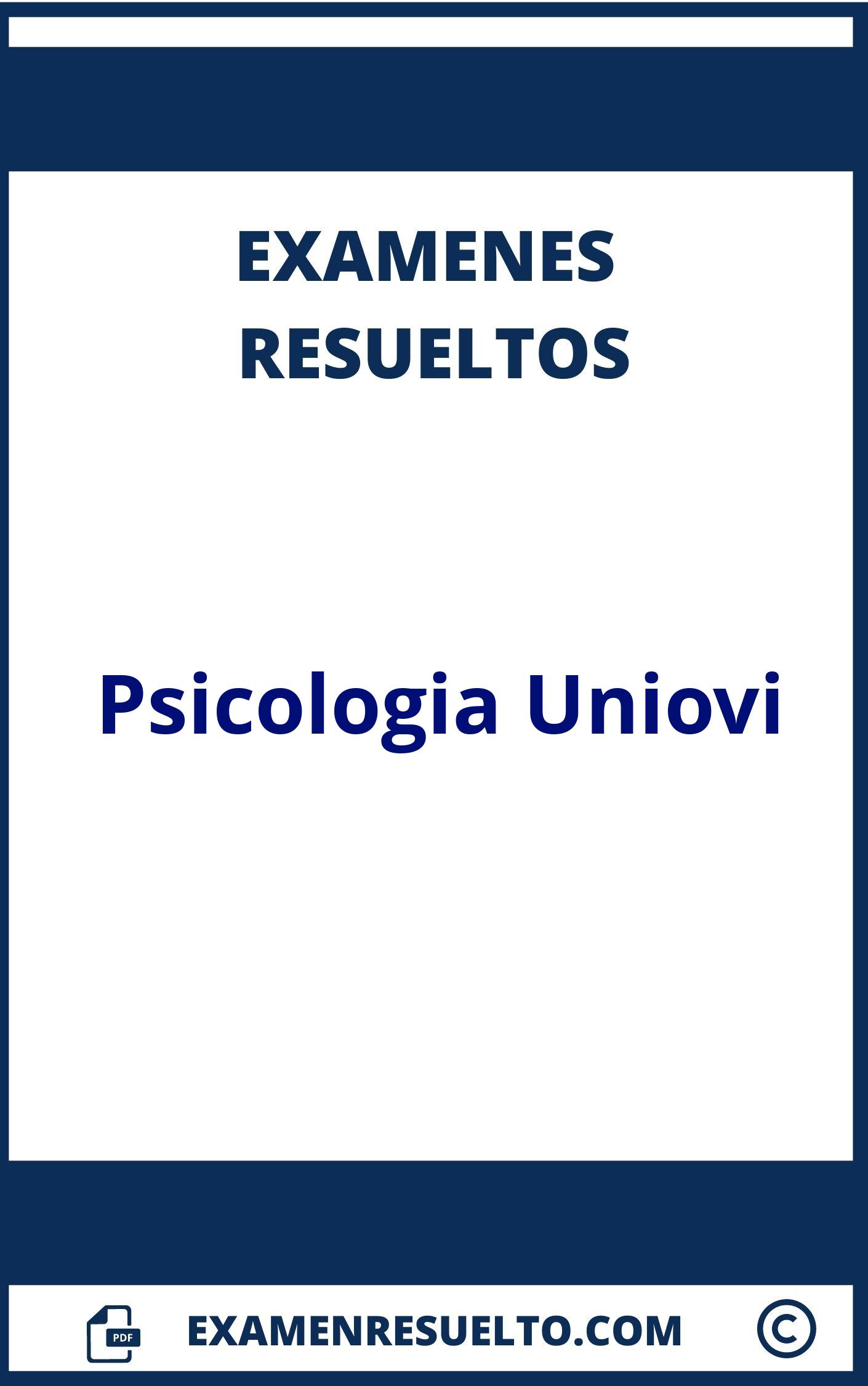 Examenes Psicologia Uniovi Resueltos