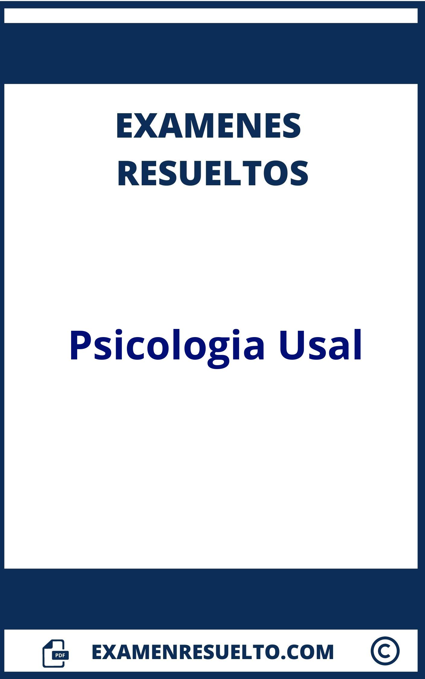 Examenes Psicologia Usal Resueltos